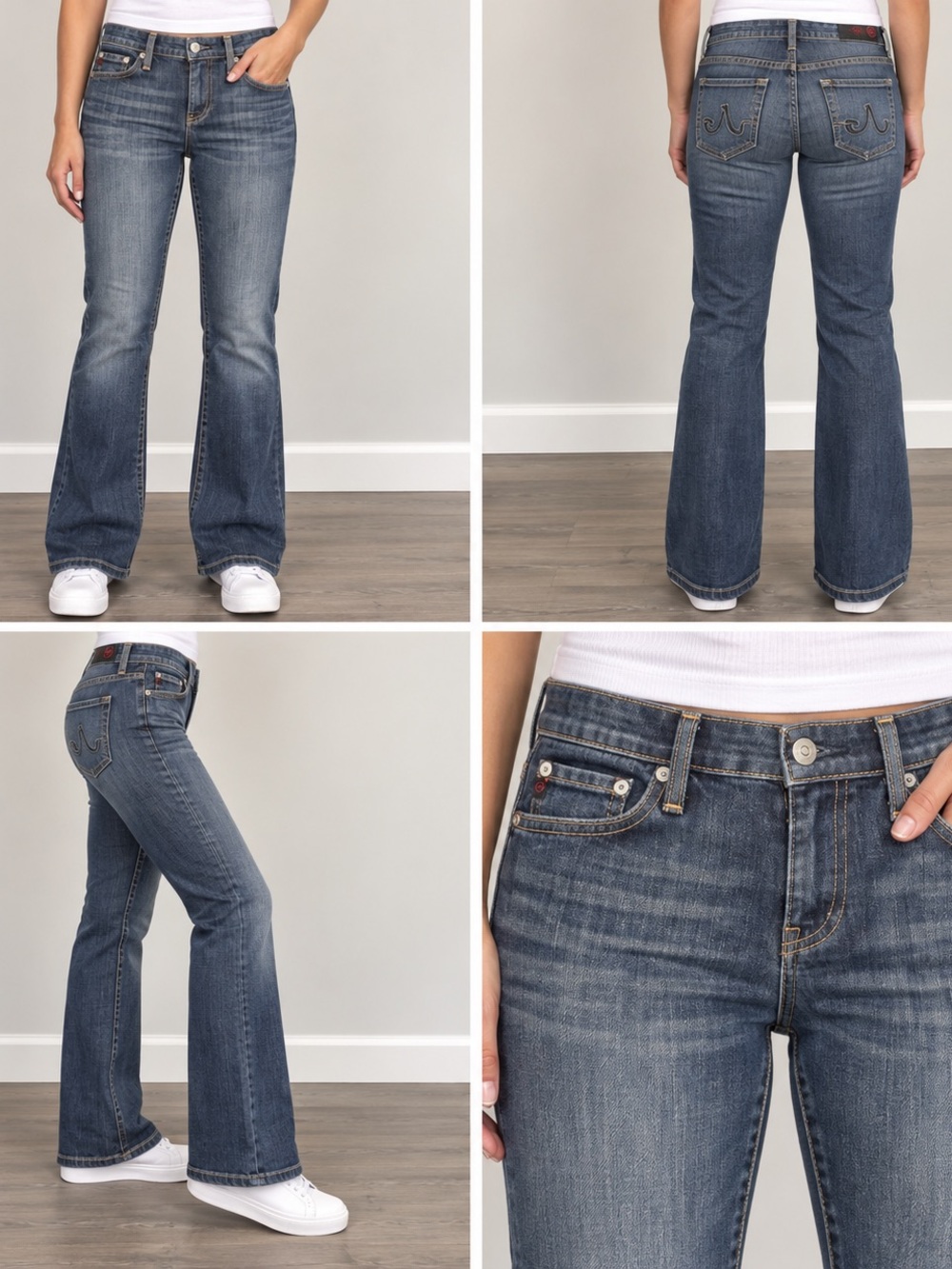 AG Adriano Goldschmied Women's Flare Jeans - Medium Blue
